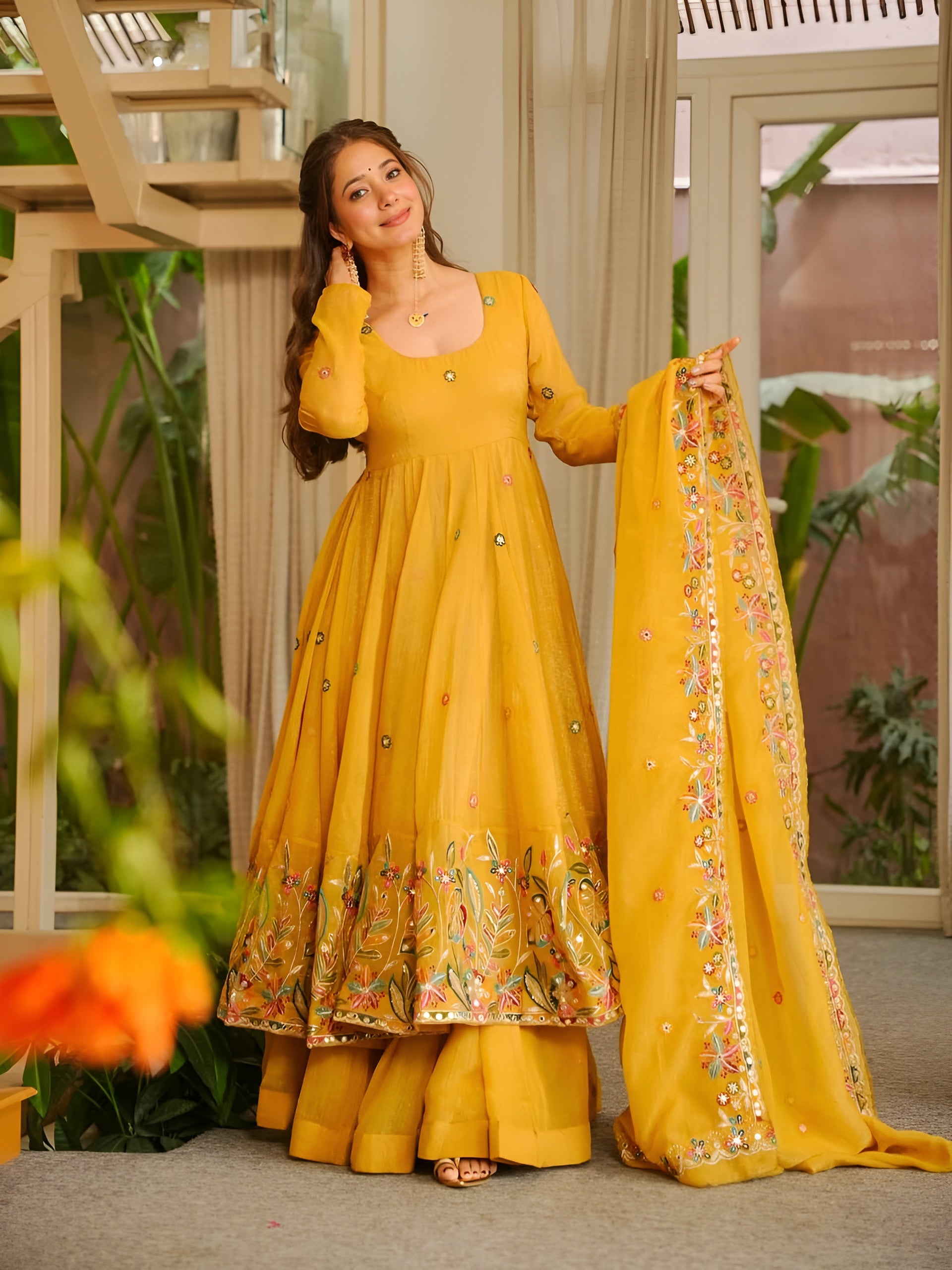 Sunlit Bloom Anarkali Set