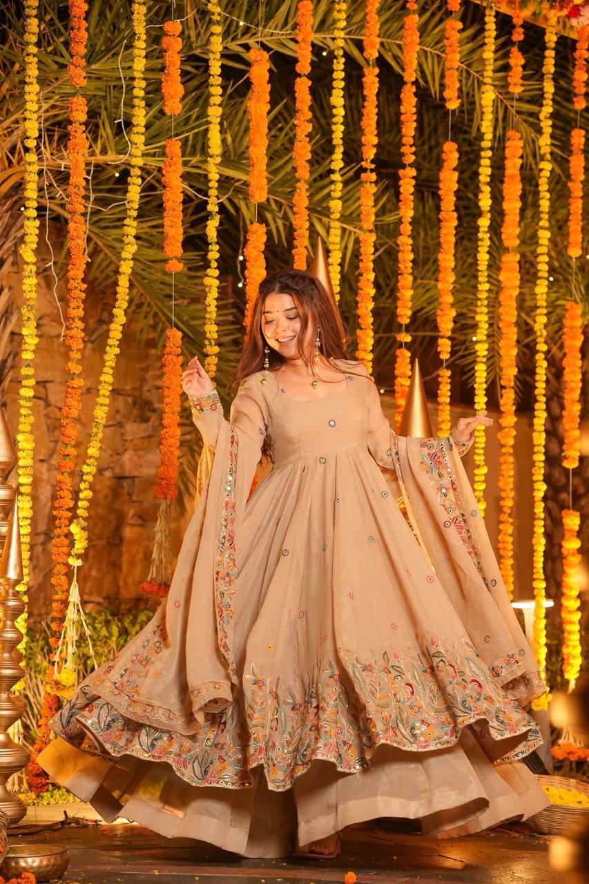Desert Rose Festive Anarkali Set
