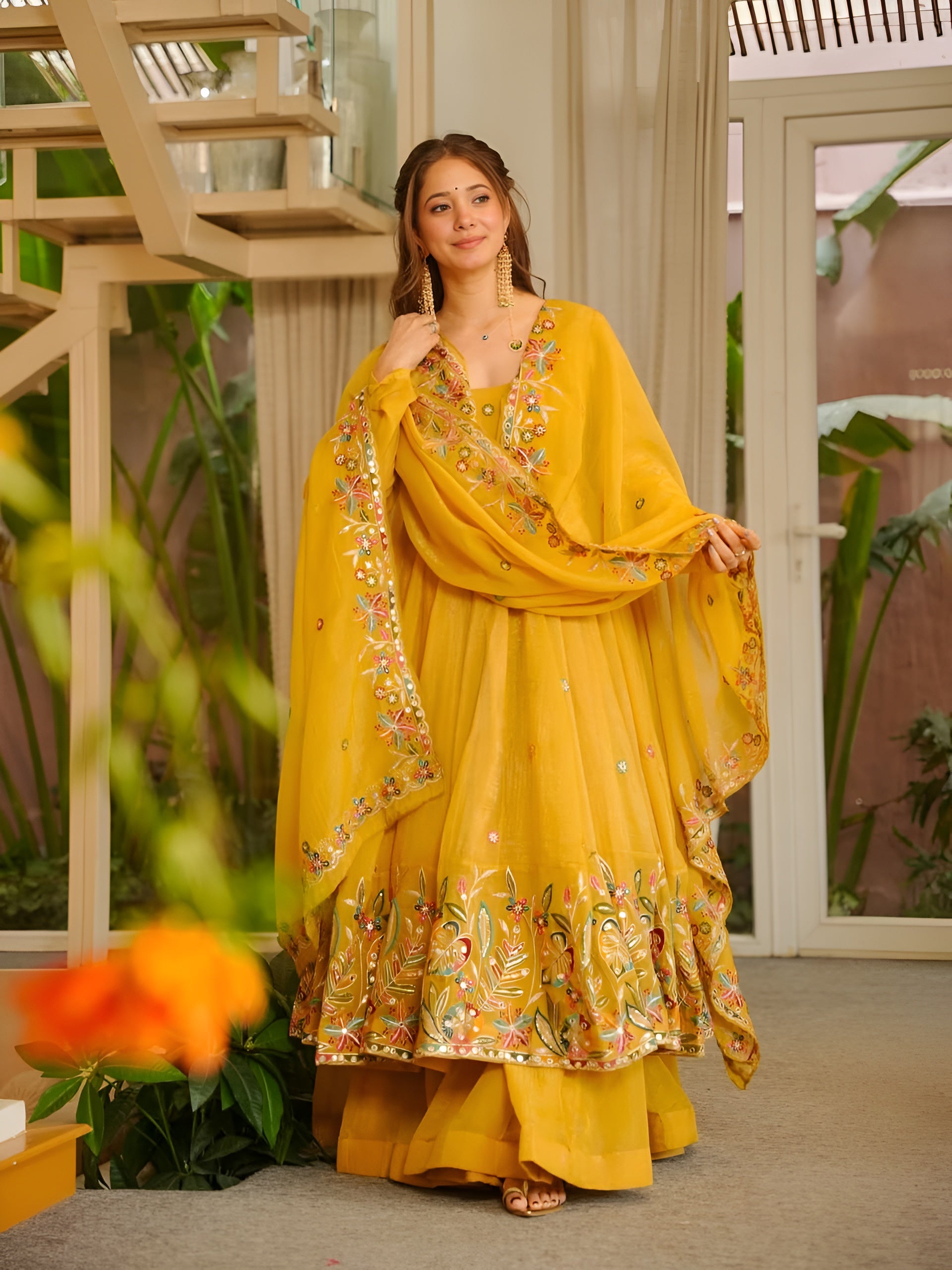 Sunlit Bloom Anarkali Set