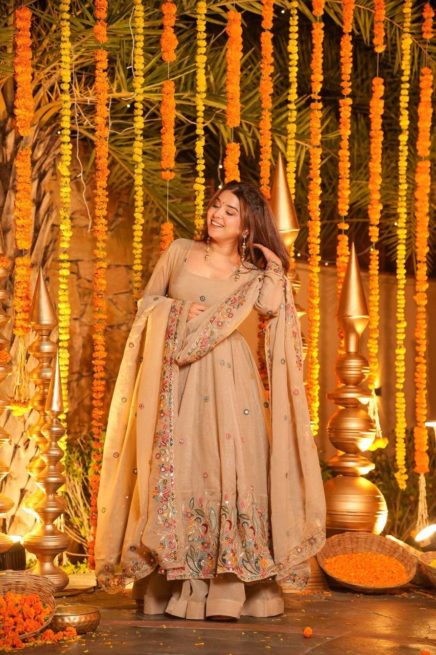 Desert Rose Festive Anarkali Set