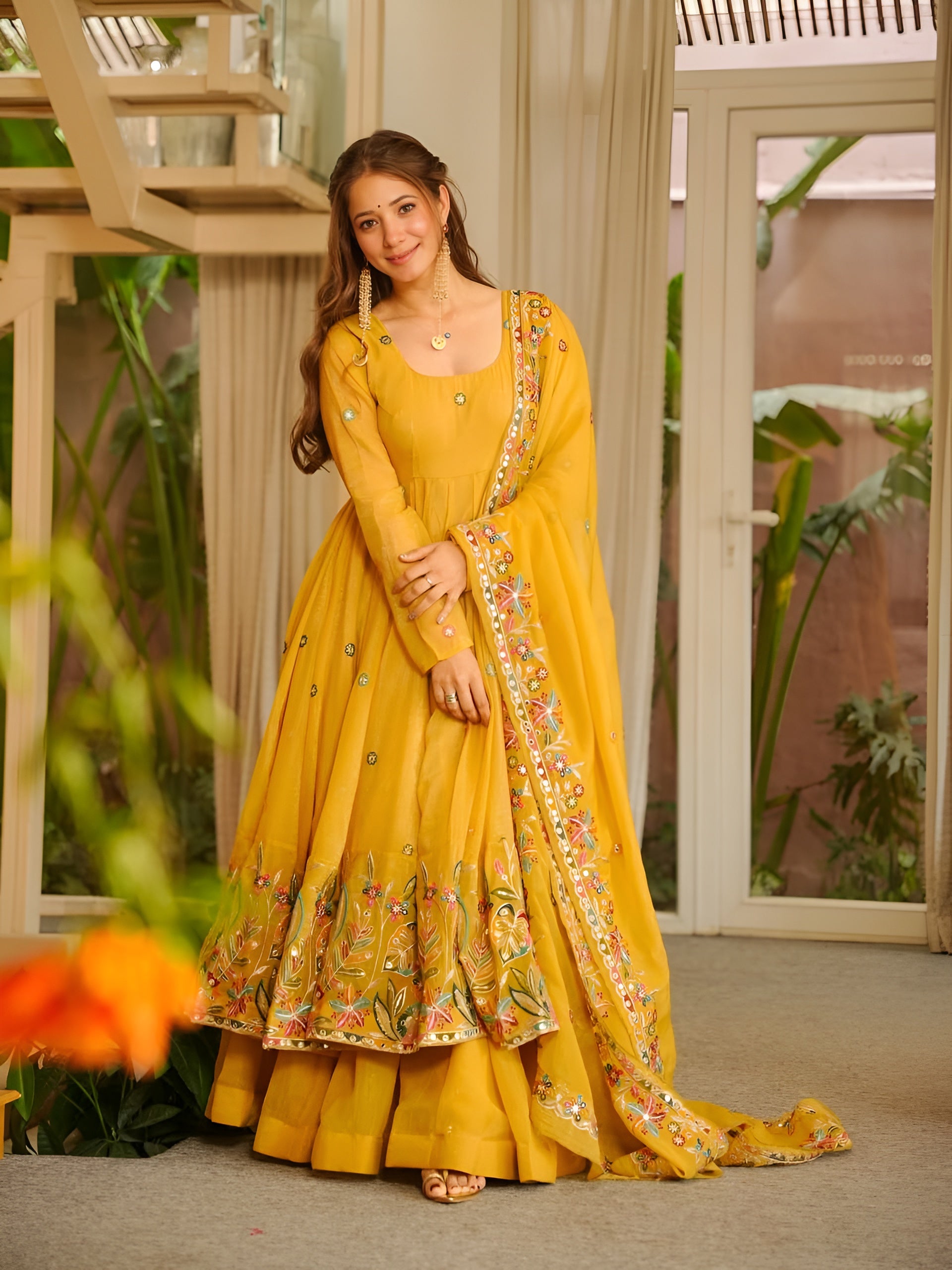 Sunlit Bloom Anarkali Set