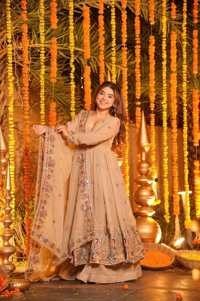 Desert Rose Festive Anarkali Set