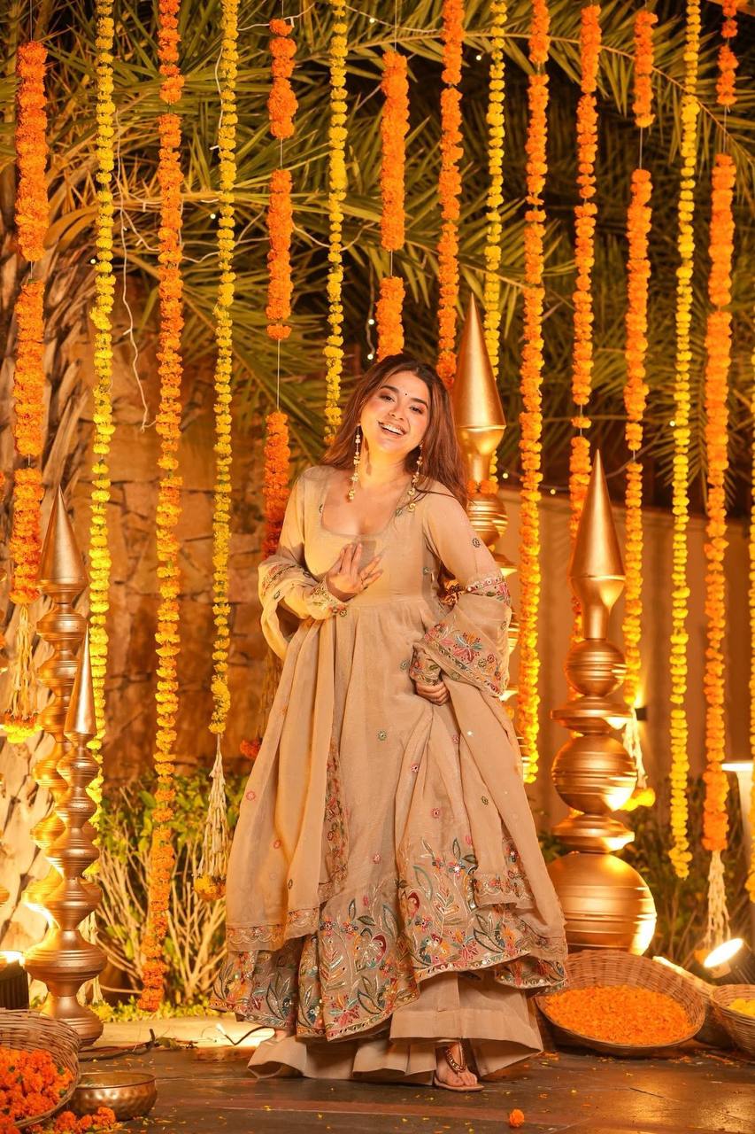 Desert Rose Festive Anarkali Set