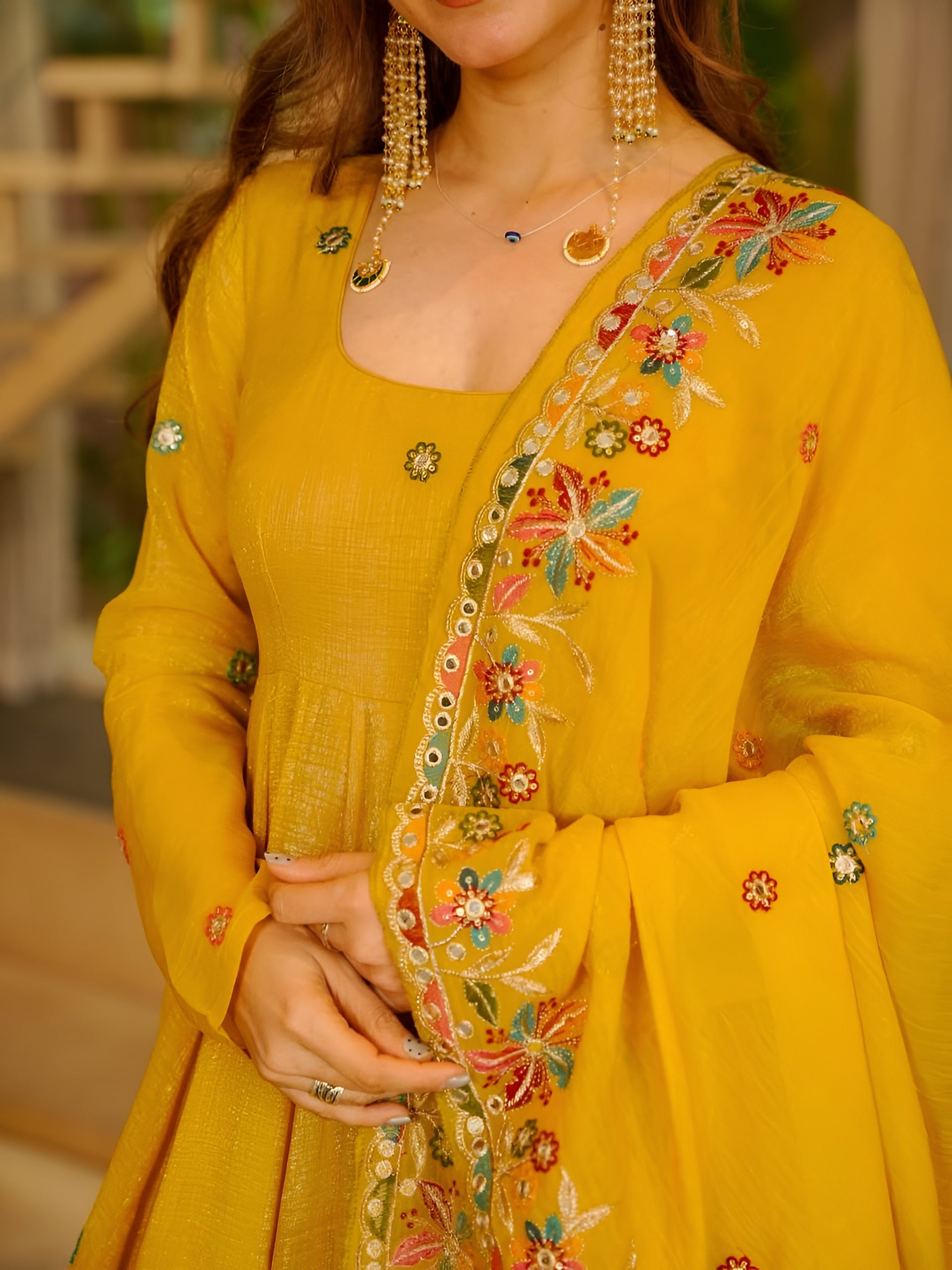 Sunlit Bloom Anarkali Set