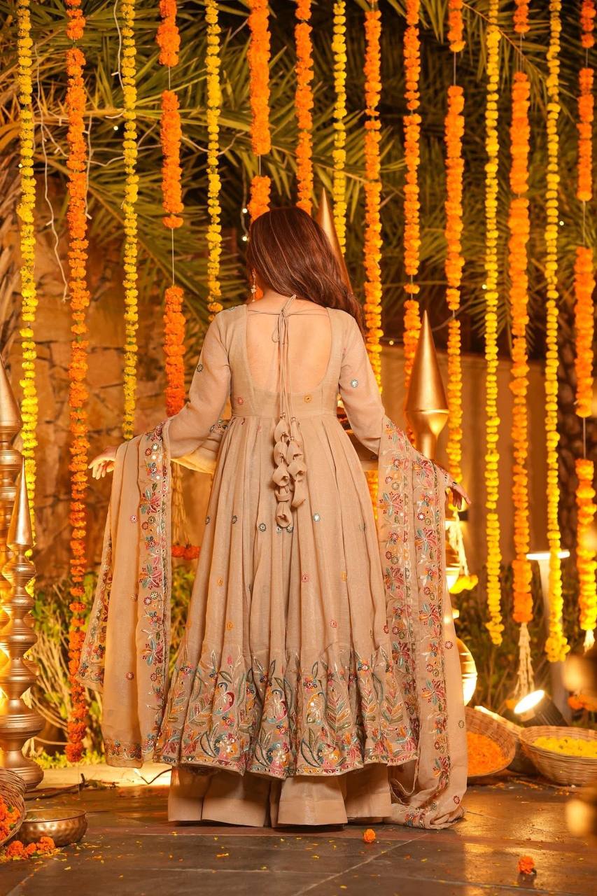 Desert Rose Festive Anarkali Set